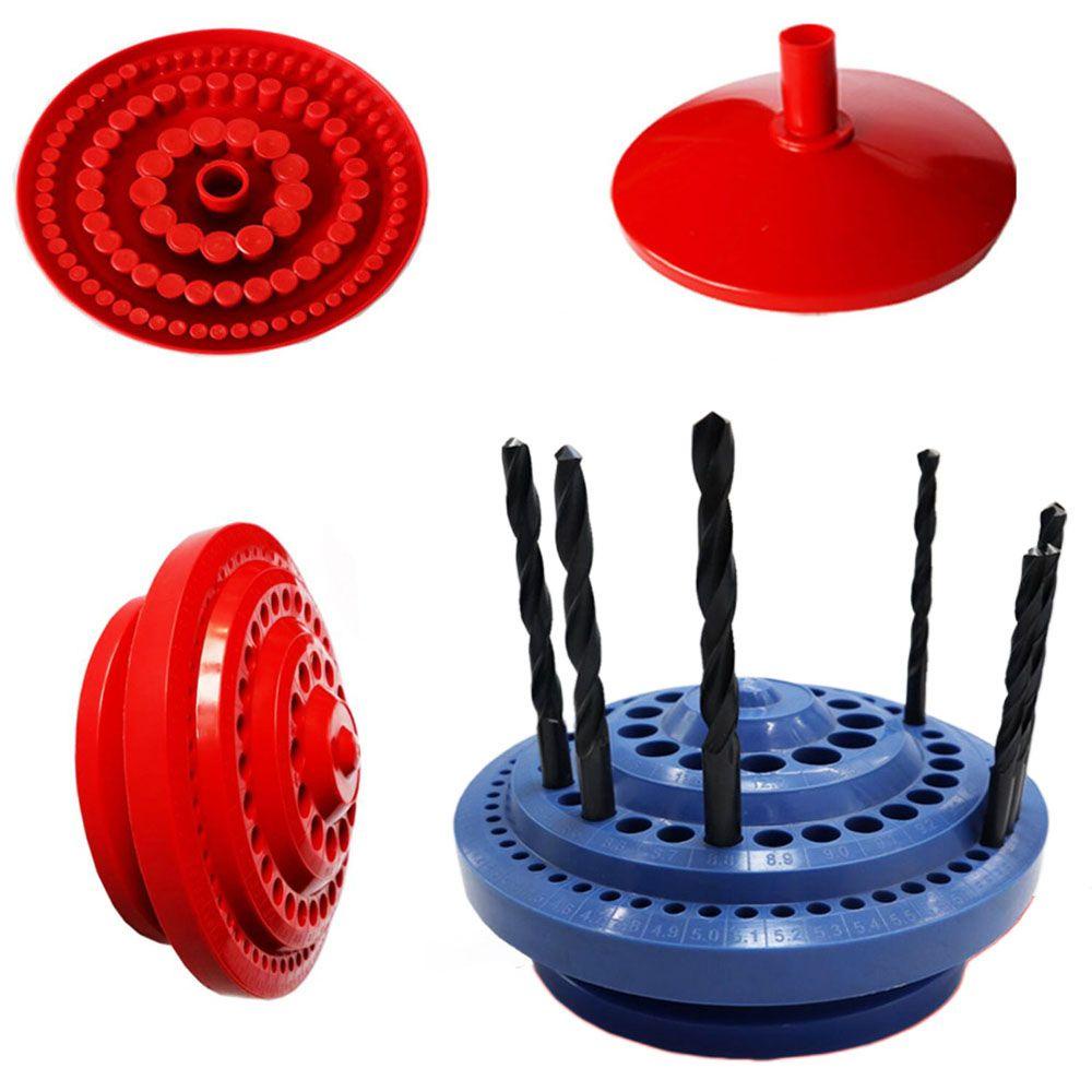 Solighter Tempat Penyimpanan Mata Bor Case Portable Organizer Stand Household Drill Bit Storage Box