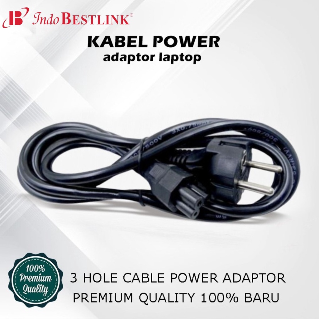 Kabel Power Laptop Bagus 1,8meter / Kabel Power Notebook Indobestlink