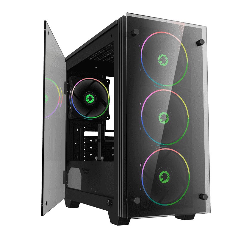 CASING GAMEMAX MINI STRATOS H609 BLACK RGB SYNC GAMING