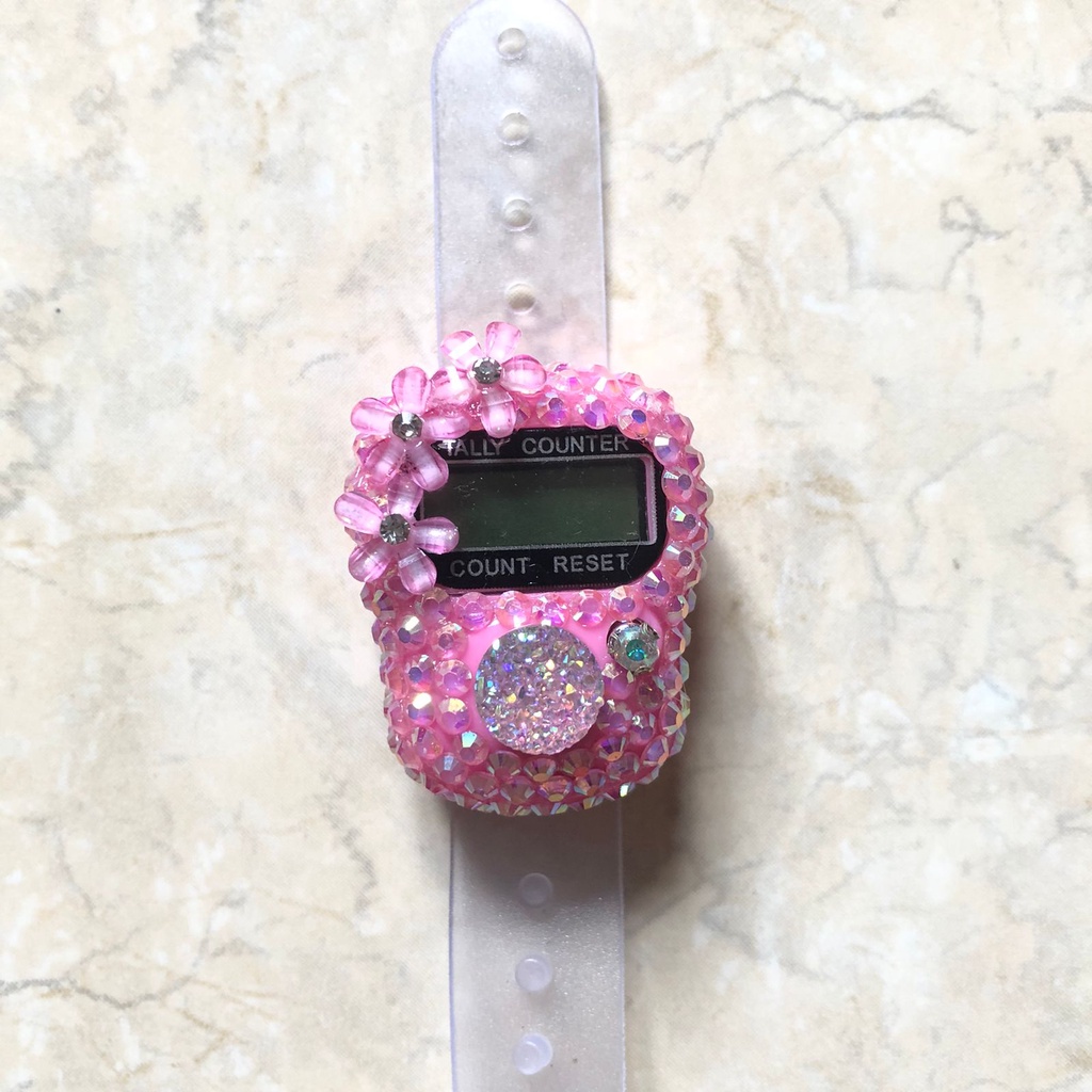 Tasbih Blink Premium Tasbih Digital Hias Manik Henna Tasbih Digital LCD &amp; Tasbeh LED ALARM Tasbih Mutiara Counter Zikir Ibadah Muslim