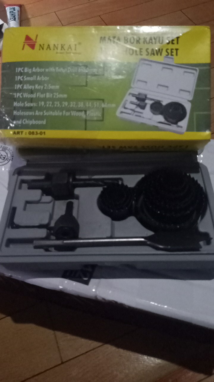 Mata Bor Kayu Bulat 13 Pcs / Hole Saw Wood Set