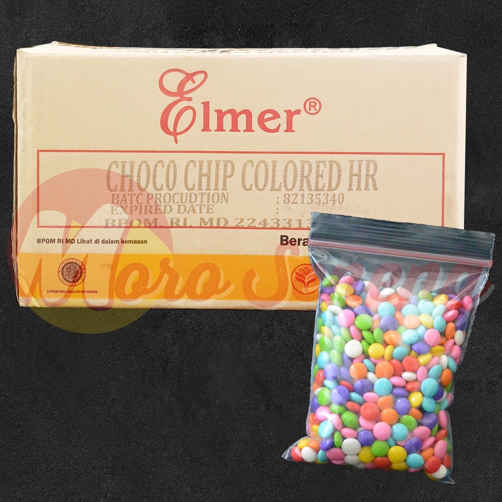 

Rainbow Chips / Choco Chip Warna Warni Elmer (Repack) - 100 gram