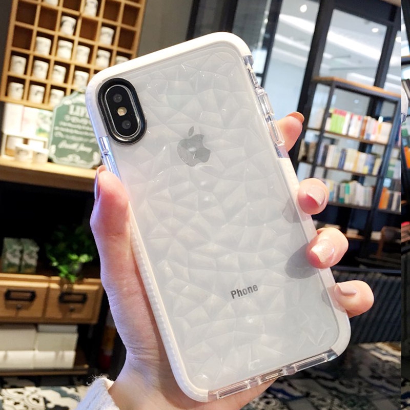 Soft Case Tpu Transparan Motif Berlian Untuk Iphone 12 12pro 12promax 12mini 11 X Xs Xr Xsmax 7plus 8plus Se2 2020 6 7 8