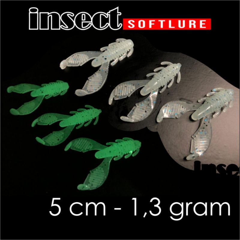 Softlure Serangga 1 pcs/biji 5 cm 1,3 gram