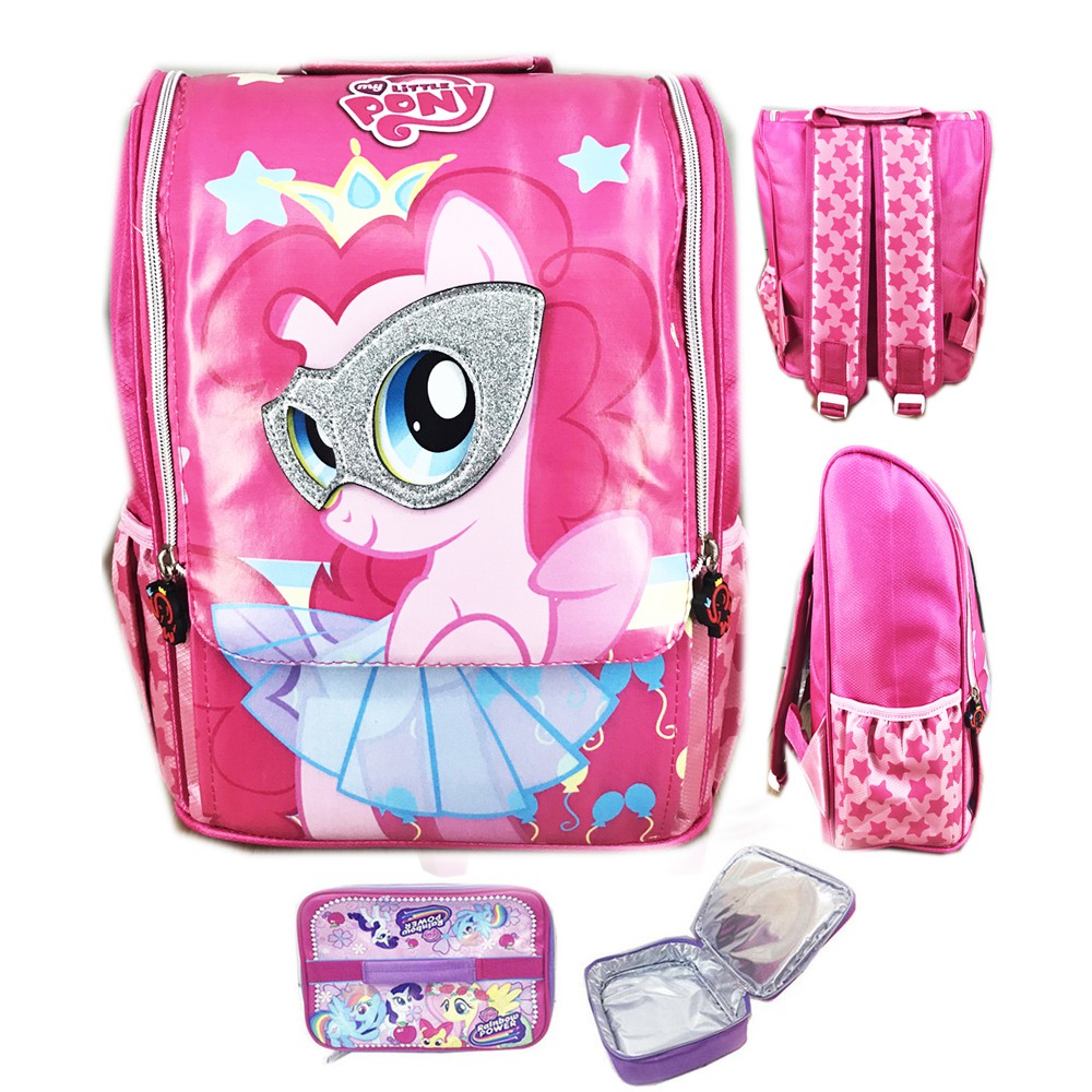 Tas Ransel Sekolah Anak TK Jepang My kuda pony pinke pie 3D Timbul LB