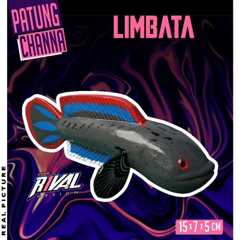 Patung Channa Limbata | Patung ikan channa | wayang ikan channa