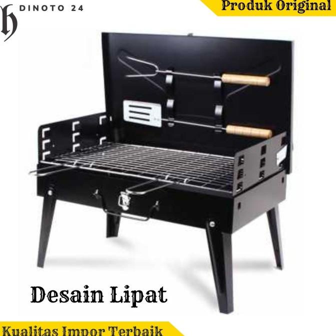 Alat Panggang Arang BBQ Outdoor Lipat Portabel Bakar Sate Daging Ikan