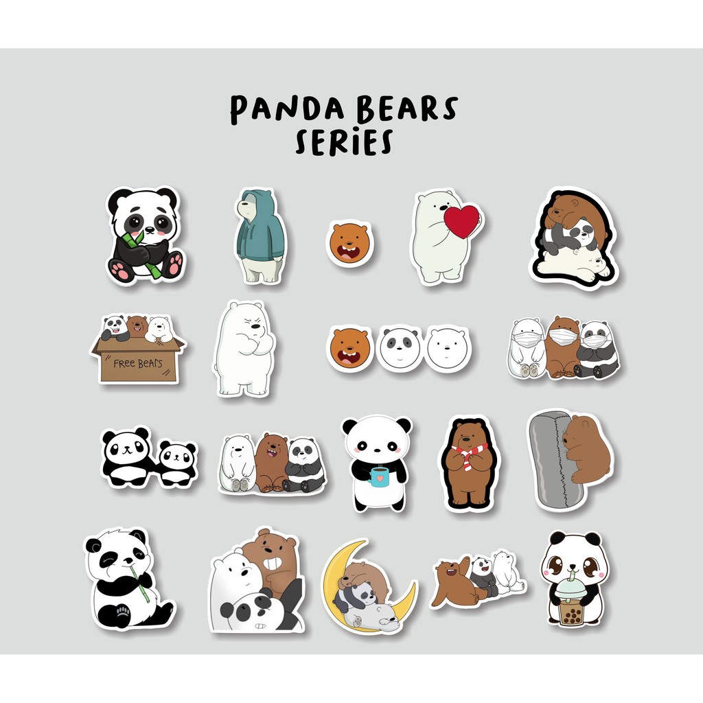 

STICKER AESTHETIC BEAR BRAND STIKER PACK CASE HANDPHONE LAPTOP TUMBLR DIY DEC BUJO