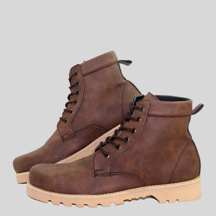 Sepatu Safety Boots Pria Crypton Kulit Original Ujung Besi Size 39-43 Sepatu Touring Pria SNK0321-5