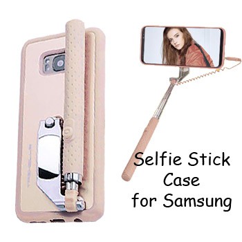 Tashells Built In Selfie Stick Case Wired Samsung S8