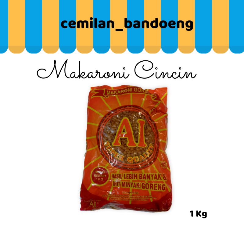 MAKARONI GORENG MEKAR BENTUK CINCIN BISA DIBIKIN BANTET KEMASAN 1 KG