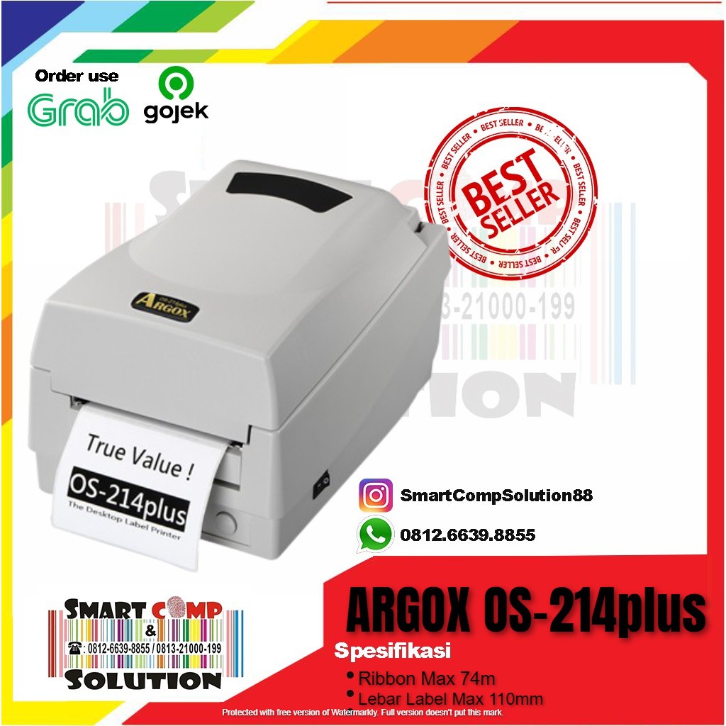 Printer Label Stiker Barcode Argox OS-214plus / 214 plus / OS214