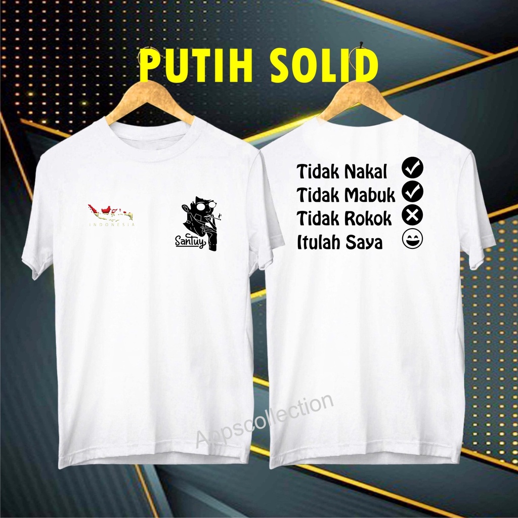 Cod/Promo Diskon Kaos DB Santuy Tidak Nakal Kaos Terlaris Kualitas Terjamin/Kaos Murah/Kaos Cotton 30s/Kaos katun/Pakaian Pria pakaian Wanita/Kaos Distro Pria/Kaos Pakaian Pria Dan Pakaian Wanita/Kaos Kata2 Lucu/Kaos Viral/Kaos Promo/Best Seller