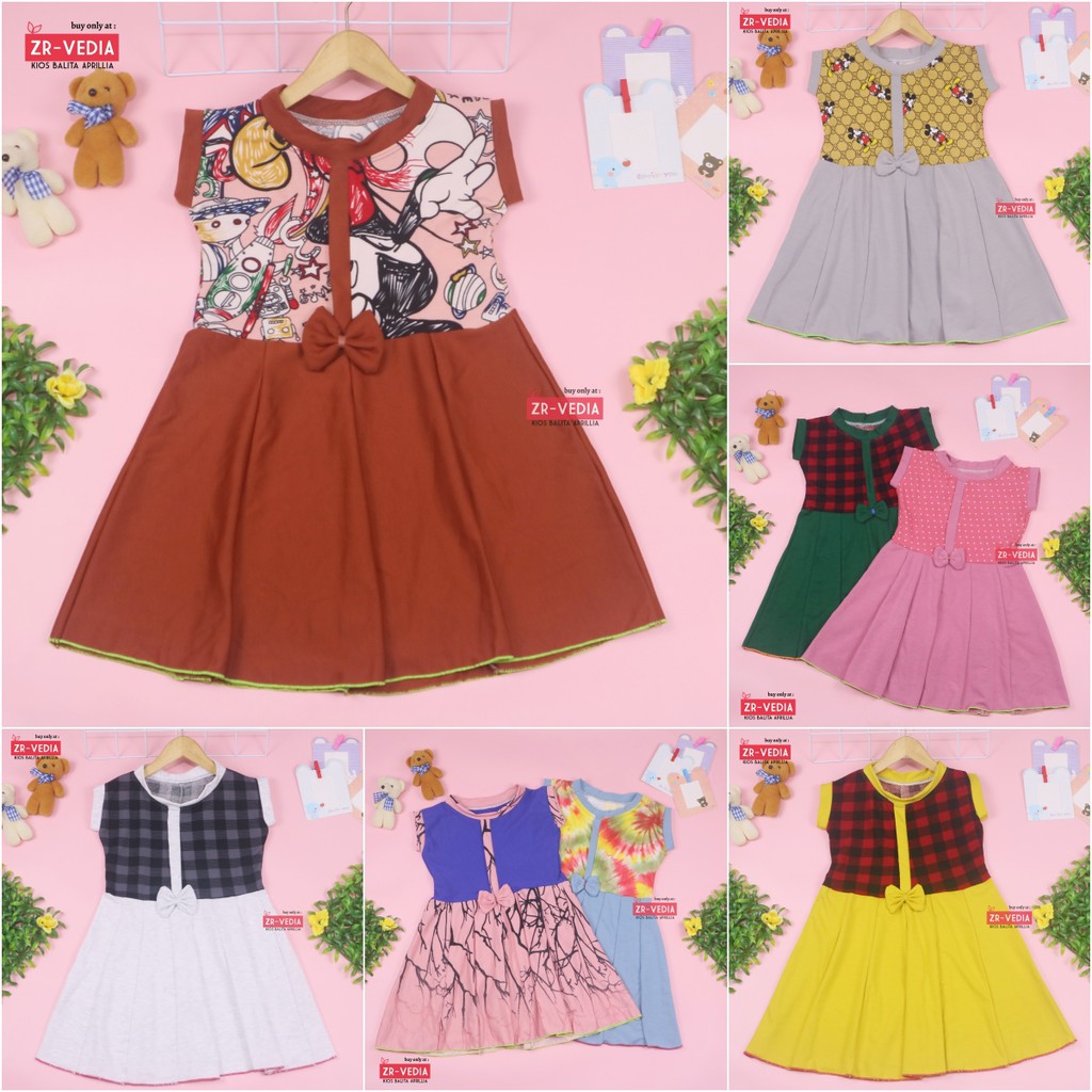 Dress Lala Uk 5-6 Tahun / Dress Anak Perempuan Cewek Baju Dres Batik Murah Yukensi Casual Pesta Adem