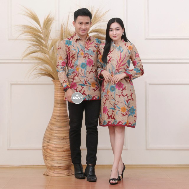 Batik Couple Keluarga Sania Ruffle Ori Ndoro Jowi Dnt Mataram