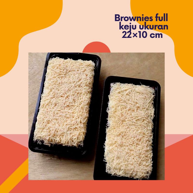 

BROWNIES KUKUS FULL TOPPING KEJU UKURAN 22×10 cm