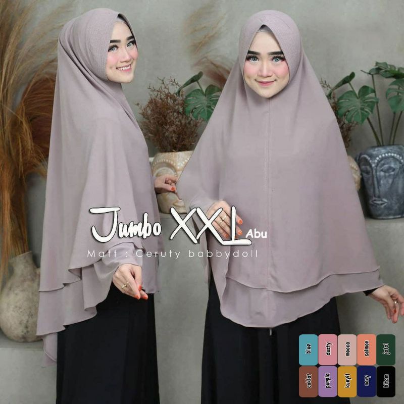 KHIMAR SYARI JUMBO XXL JILBAB KERUDUNG JUMBO BESAR BAGUS BERKUALITAS