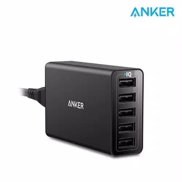 Wall Charger ANKER Powerport5 40W 8A ORIGINAL A2124 Garansi Resmi ANKER Indonesia