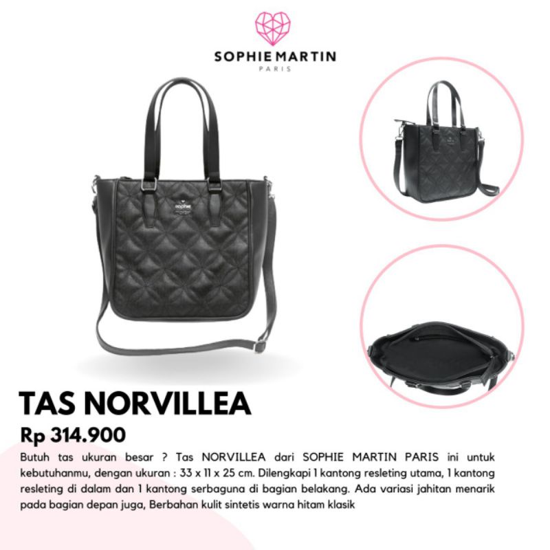NORVILLEA BAG TAS SELEMPANG UKURAN BESAR SOPHIE MARTIN ORIGINAL TAS BESAR SOPHIE PARIS ORIGINAL TAS 