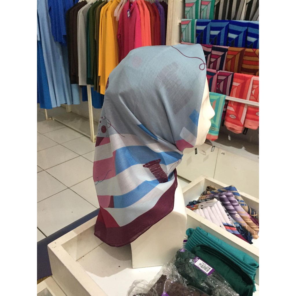 jilbab segi empat mezora malayu blue