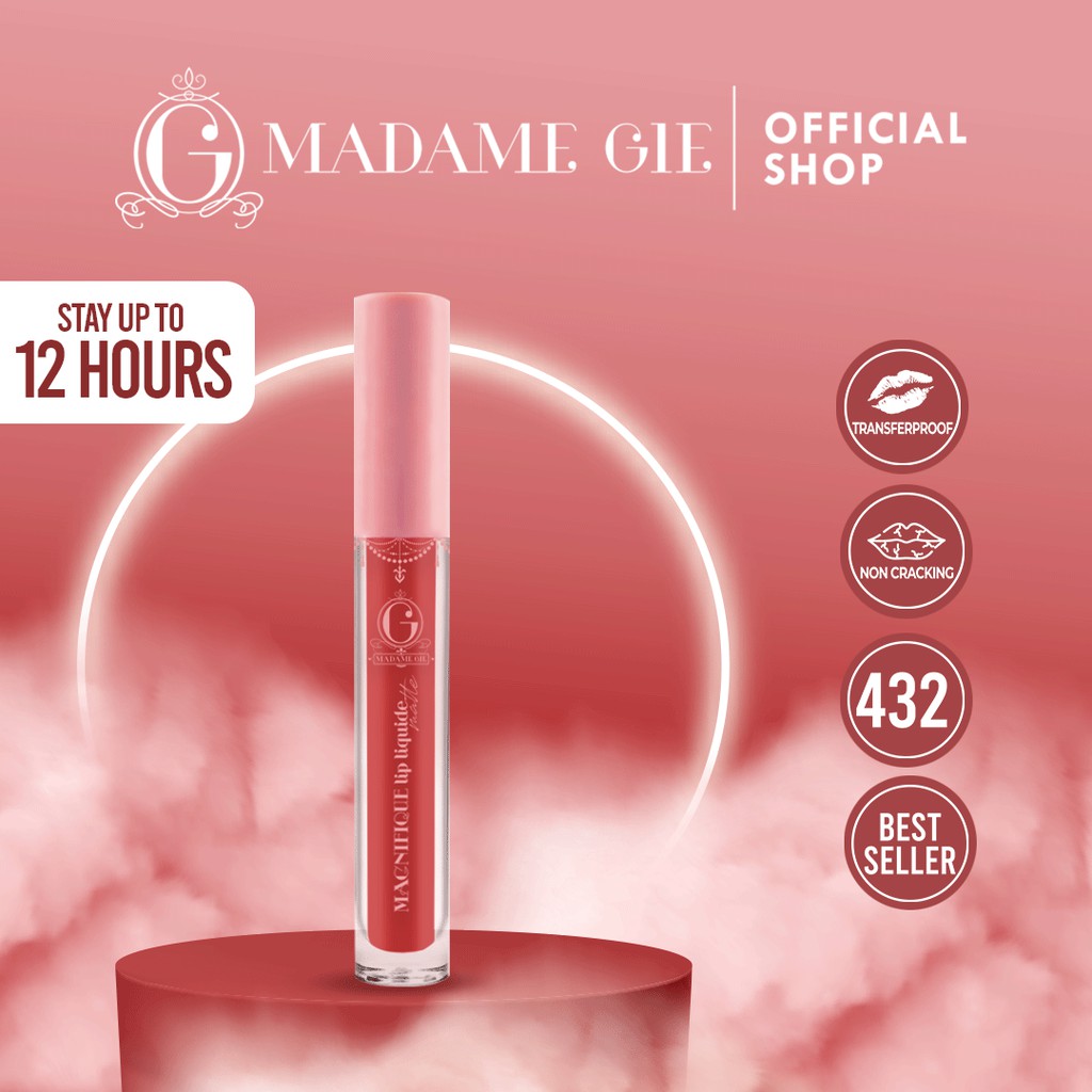 Madame Gie Magnifique Lip Liquide Matte Nude Series - MakeUp Lip Cream Lipstik-432