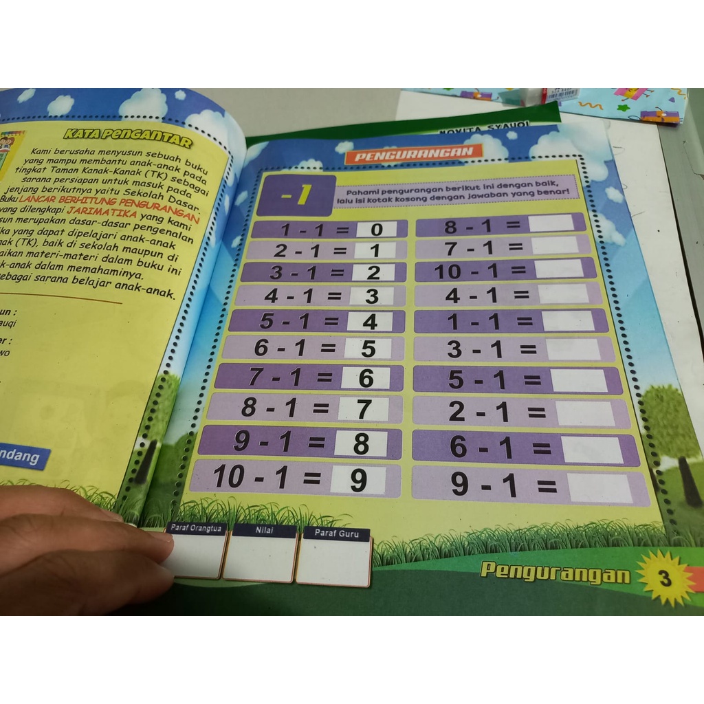 Lancar Berhitung Pengurangan - Buku Aktivitas Anak dilengkapi Jaritmatika Belajar Matematika (FULL COLOR)