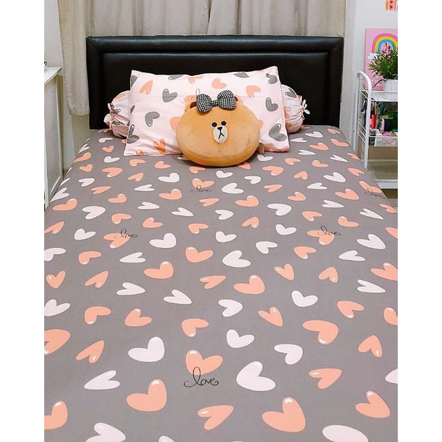 SPREI - Sprei Homemade || Sprei Anti Geser Katun Lokal | Sprei KatunCVC Motif Love match