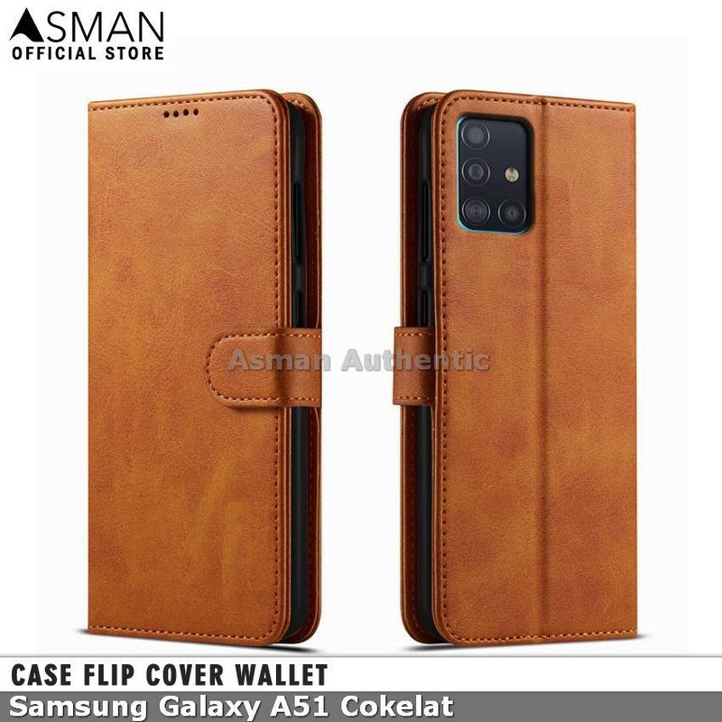 Case Samsung Galaxy A51 Leather Flip Cover Premium Edition