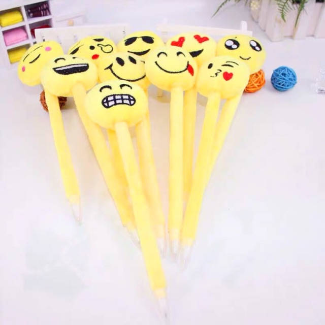 SATUAN Pulpen Emoji / Ecer bolpen emoticon lucu unik murah souvenir