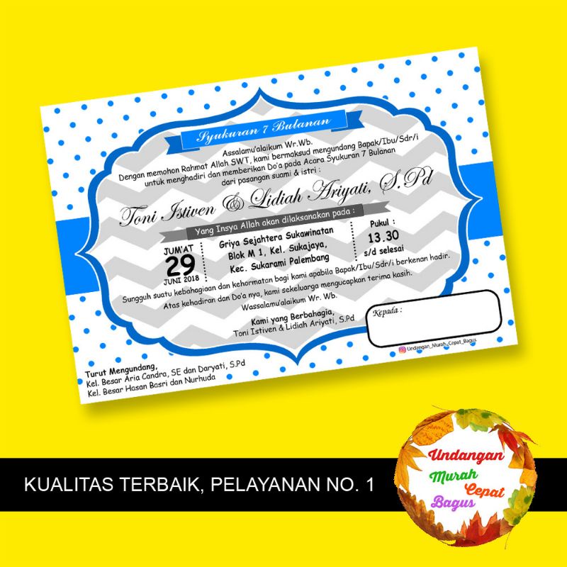 Undangan syukuran 7 bulanan