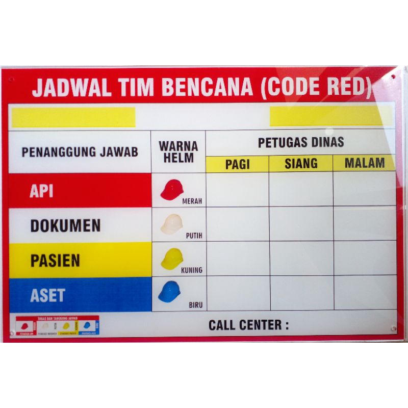 

Papan Jadwal Tim Bencana ( CODE RED )