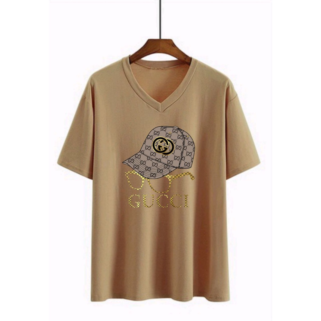 Kaos wanita motif DISTRO Vneck JUMBO fit to XXL Atasan wanita kaos big size kaos JUMBO (1)