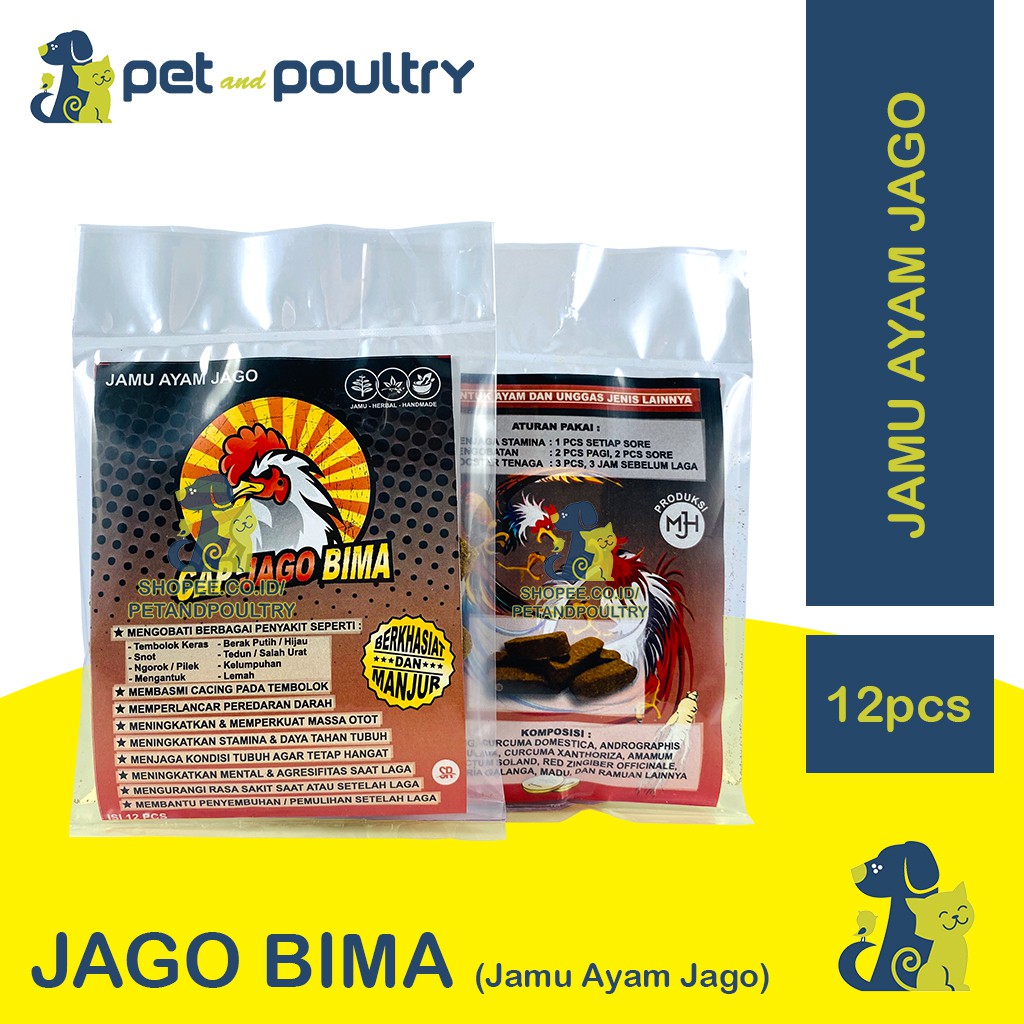 JAMU AYAM JAGO CAP JAGO BIMA JAMU AYAM BEBEK UNGGAS