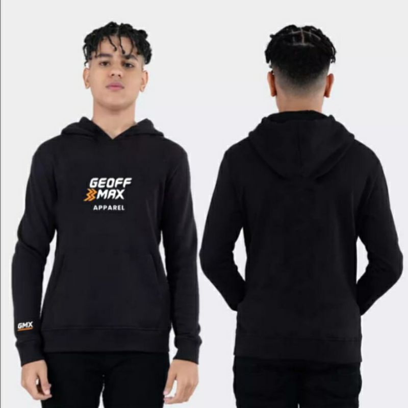 jaket hoodie pria-wanita geoff max sablon catting logo geoff max apparel new
