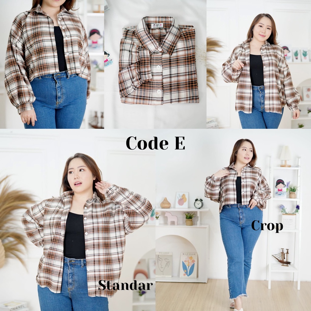 GFS [PLUS SIZE] FLANEL OVERSIZE KEMEJA BIGSIZE