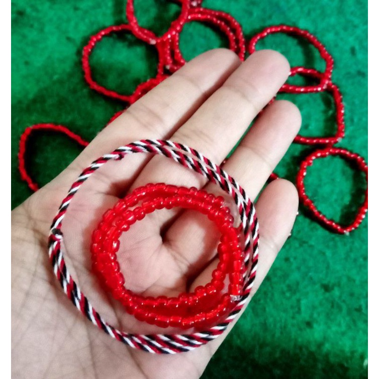 YASAFA GELANG MERJAN merah gelang bayi custom gelang set tali kendit pinggang telon-1set merjan