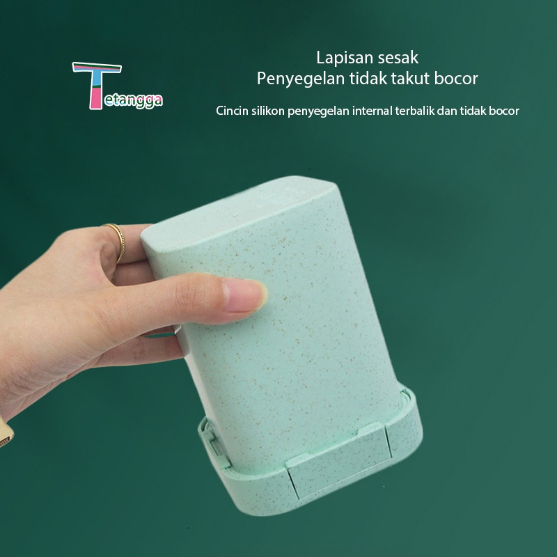 Cangkir Sarapan Multifungsi Mangkuk Sup Jerami Gandum Piknik Portable 550ml BPA FREE
