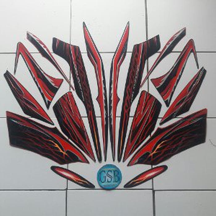 promo Striping motor old vixion 2010 merah murah