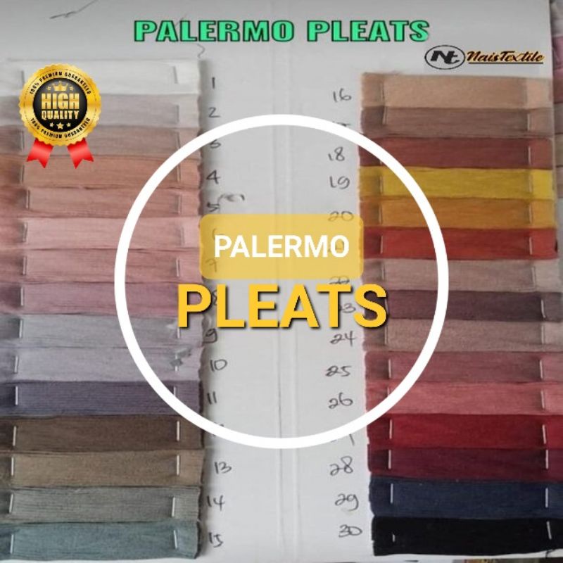 BAHAN KAIN PALERMO PLEATS PREMIUM/BAHAN PLEATS EKSKLUSIF/PLEATS KUALITAS IMPORT