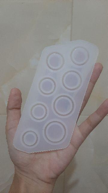 8pcs Cetakan Bentuk Cincin Datar Bahan Silikon Untuk Membuat Perhiasan Handmade Diy