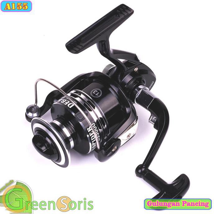 REEL PANCING SPINNING DEBAONE DARK SPIDER DS3000 - HITAM