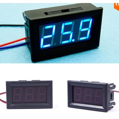 HQ Blue BIG LED DC 0-30V Red LED 3-Digital Display Voltage Voltmeter