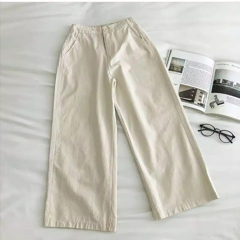 PANT WANITA OLIVIA LINEN TEBAL TERBARU,