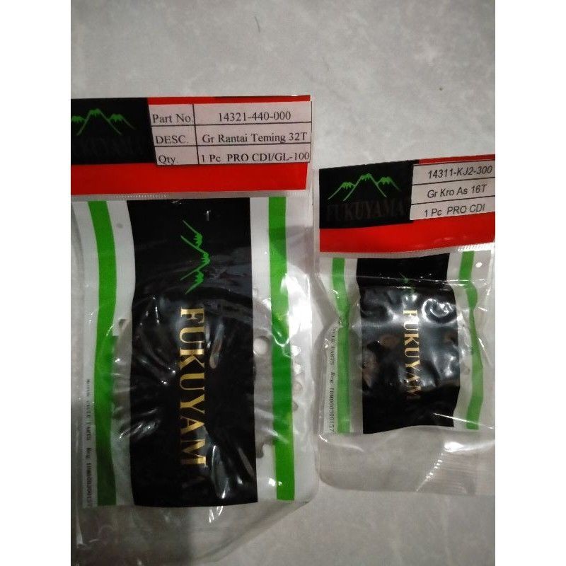 Teming gl series Fukuyama gigi sentrik set atas bawah