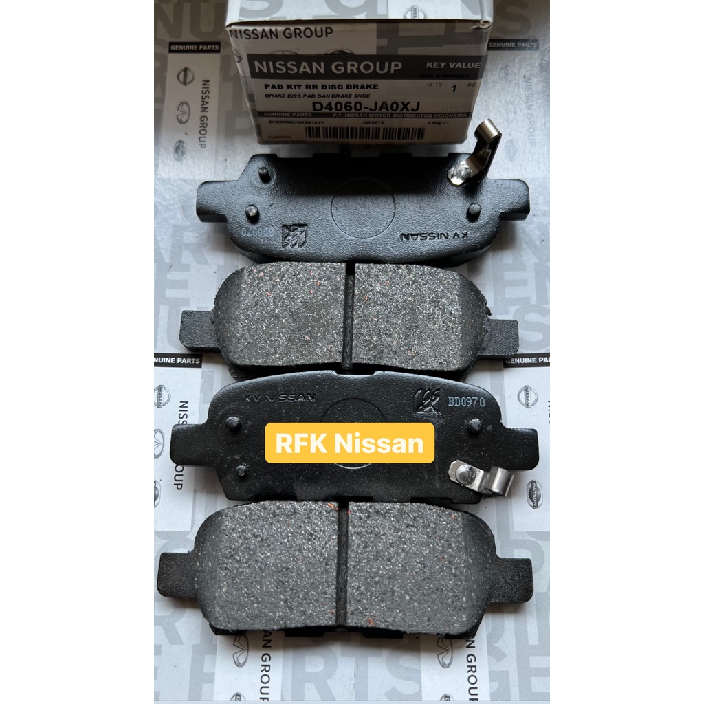 Kampas Rem Brake Pad Belakang Nissan Xtrail T30 T31 T32 Serena C26 Elgrand E51 E52 ORI