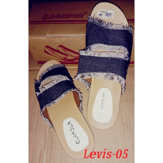 SEPATU HAK WEDGES WANITA GLAMOUR LEVIS