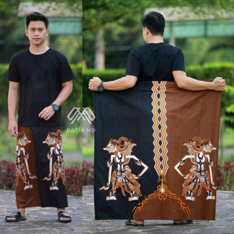 SARUNG WAYANG AKSARA JAWA/ SARUNG KANG SANTRI | SARUNG BATIK MOTIF SARUNG PRINTING HARI SANTRI