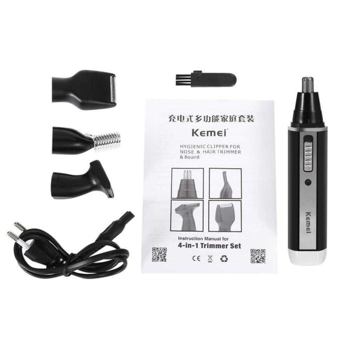 Kemei Alat Cukur Elektrik 4 in 1 Nose Ear Eyebrow Trimmer - KM-6630