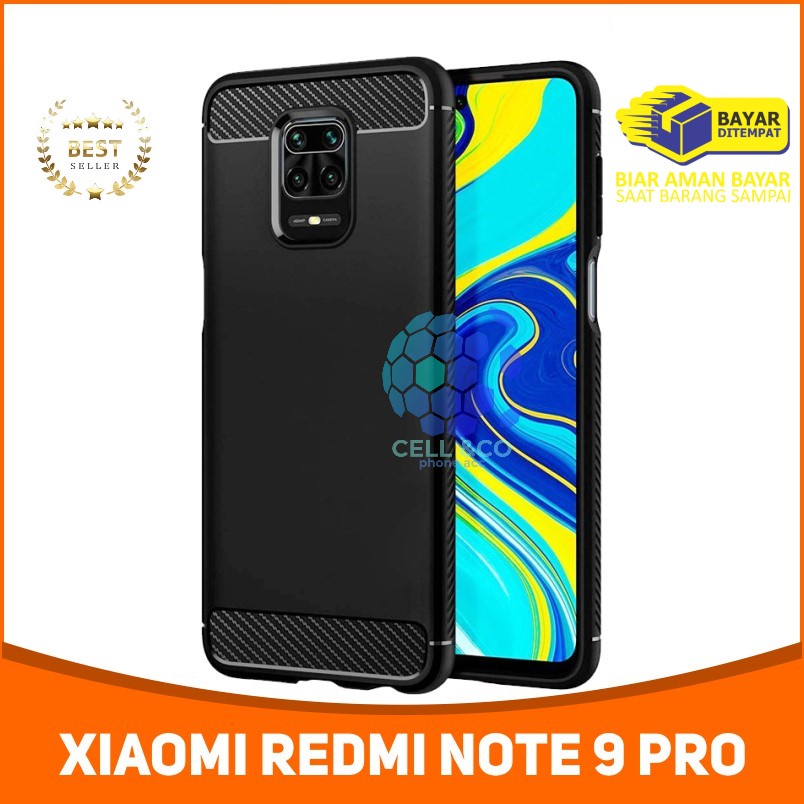 CASE CARBON XIAOMI REDMI NOTE 9 PRO casing hp silikon softcase case premium carbon cover