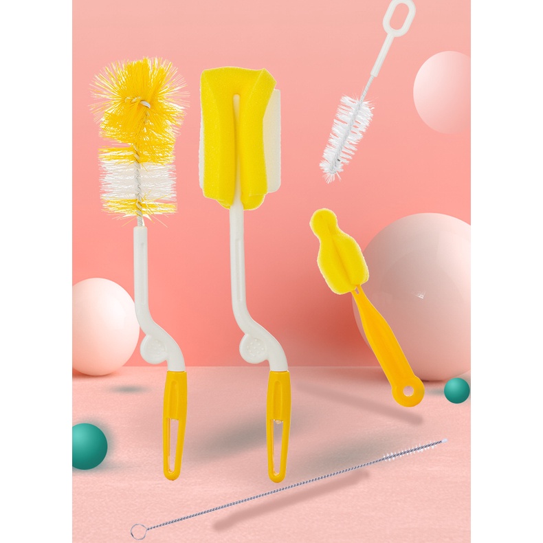 Sikat botol susu bayi/Sikat botol/Set sikat cangkir/Sikat dot baby botol susu (B131-136)
